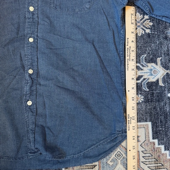 J. Crew Mercantile Blue Button Down Long Sleeve 100% Cotton Short Men’s Medium - Picture 9 of 11